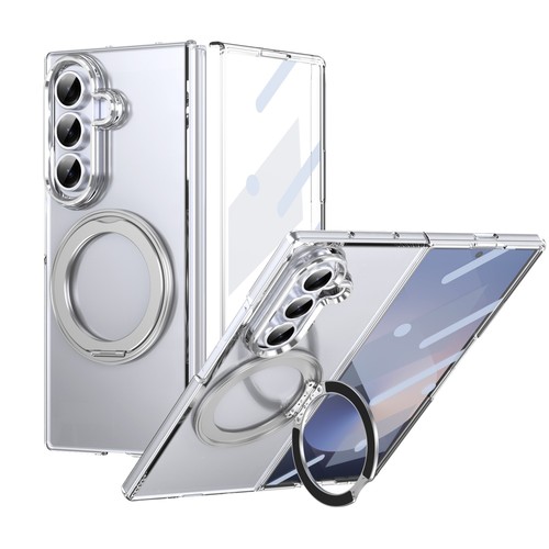 Transparent Rotating Stand Case with Glass Film For Samsung Galaxy Z Fold7/6/5/4 - 第 10/14 張圖片