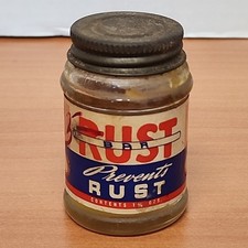 VINTAGE BAR RUST JAR J.G SHARP PRODUCTS