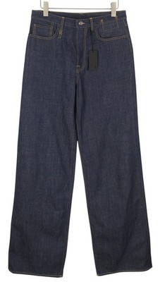 R13 Lisa Baggy Damen Jeans 27 Bain Blau Gerade Reißverschluss Lang Denim