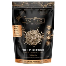 5Senses Malabar Whole White Pepper Whole | Pimienta Blanca | Non-GMO, Fairtrade