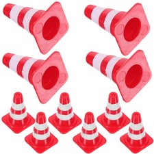 24 Pcs Small Traffic Cones Miniature Barrier Construction Barricade