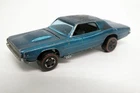 Vtg 1967 Hot Wheels Custom T Bird Aqua Black Interior Redline Original