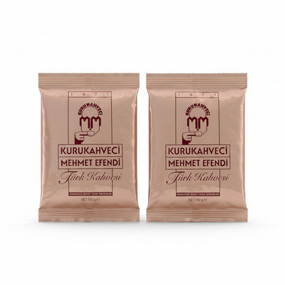 Kurukahveci Mehmet Efendi Turk Kahvesi | Turkish Ground Coffee | 100 gr x 2 Pk.