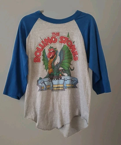 Vintage Rolling Stones 1981  Stadium Tour Concert T Shirt Philly  Large 