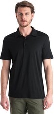 Icebreaker Merino Men's Merino 150 Tech Lite Ss Polo, Small,Black