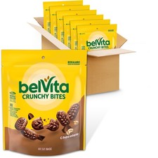 belVita Bite Size Snacks, Chocolate Crunchy Bites, 65 oz Bags