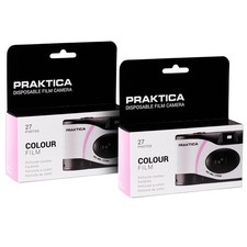 Praktica Single Use Disposable Camera Pink 27 Shots Colour Film - Pack