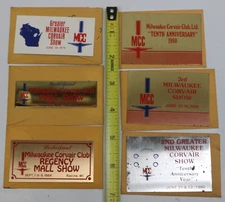 Vintage Chevrolet Corvair Car Show Dash Plaques Milwaukee, Wisconsin 1980's