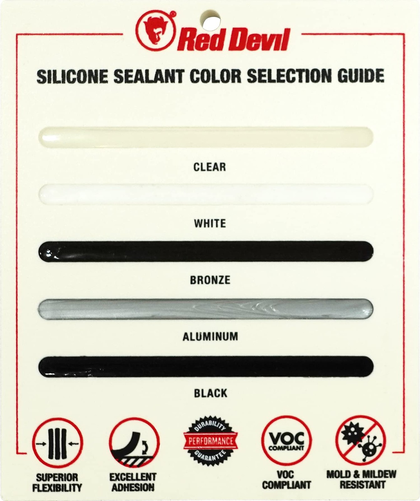Red Devil 082012 100% Silicone Sealant Architectural Grade, Clear, 2.8 Oz, Pack