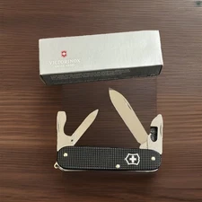 Victorinox Cadet in Black Alox Brand New 84mm Aluminum Swiss Army Knife Rare HTF