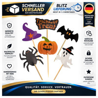Fepito Halloween Cupcake Topper Set – 60 StüCk Zahnstocher Dekoration FüR Party
