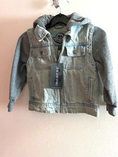 NWT Urban Republic Boys Cute Stylish Detachable Hood Jean Denim Jacket Size 3T