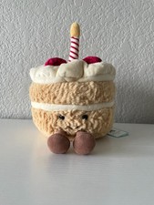 Jellycat Authentic Amuseables Birthday Cake Strawberry Plush New with Tags