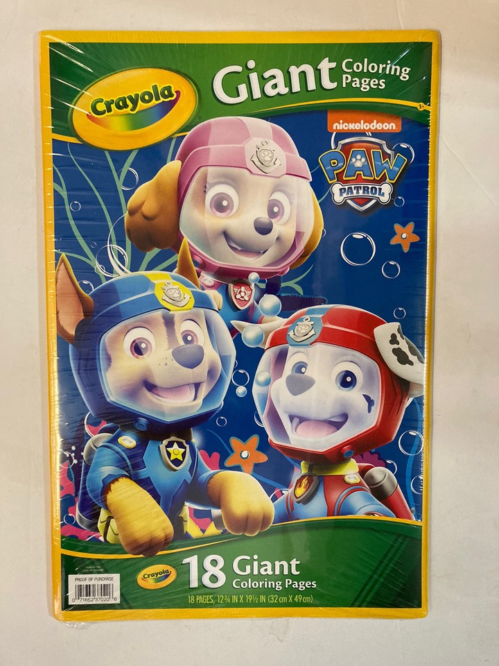 Crayola Giant Coloring Pages, Paw Patrol Underwater Rescue, Sealed | eBay
