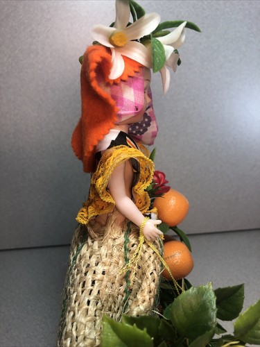 Vintage Patti Originals Miami Florida Orange Queen Puppe 70er Jahre Orangen Stroh - Bild 12 von 24
