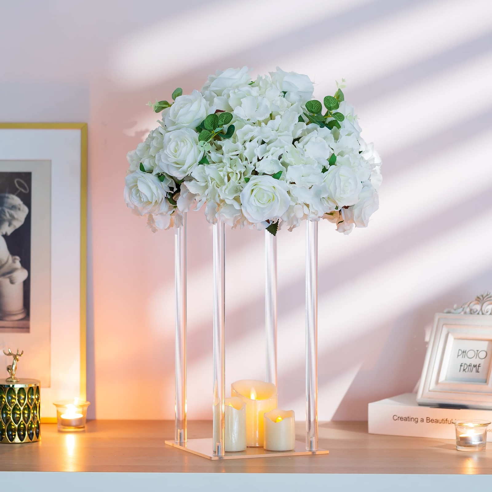 Acrylic Vases Wedding Centerpieces for Tables - 10 Pcs Clear Column Flower St...