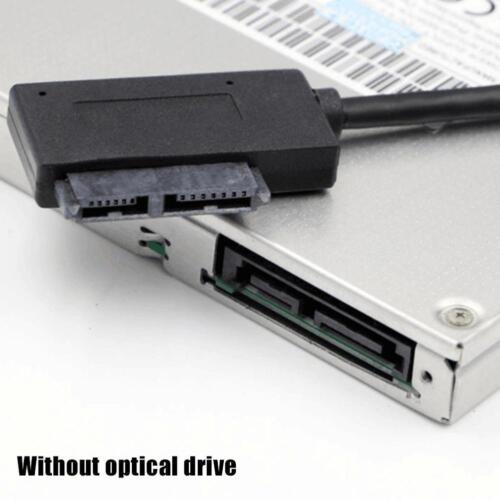 USB 2.0 to Slimline SATA 7+6 13pin Laptop DVD CDs Optical-Drive Adapter HOT T9R5