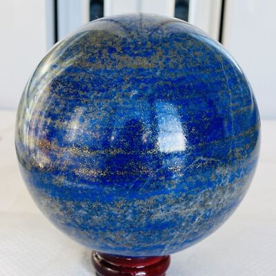 Natural Lapis lazuli Sphere Quartz Crystal Ball Reiki Healing 1460G