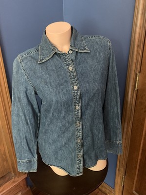 long sleeve denim jean shirt 