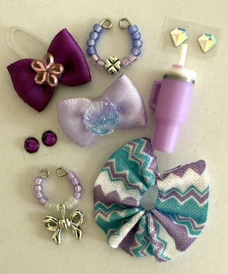 8 PC Clothes Accessories Custom Lot for Littlest Pet Shop LPS Skirt Bows Collars