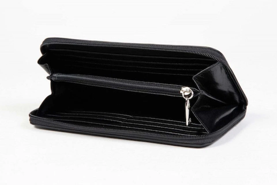 Cartera Bosca de cuero antiguo con cremallera alrededor U1 Foto 2 de 4