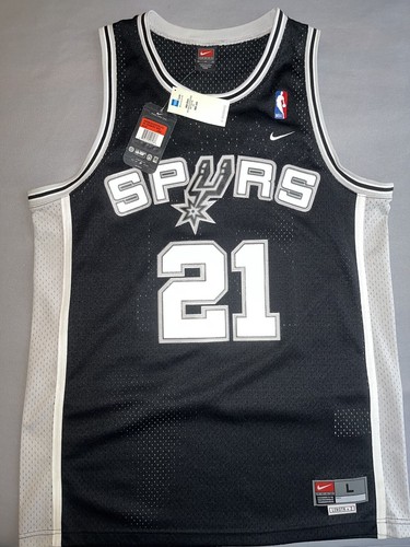 Vintage Nike Tim Duncan Black Jersey San Antonio Spurs Mens Large 2001 - Picture 3 of 12