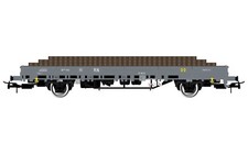 ELECTROTREN E6543 WAGON PLAT A ESSIEUX R.N. CHARGE DE TRAVERSES DE BOIS Ep III