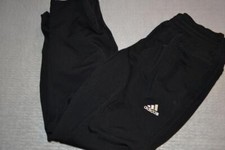 33693-a Womens Adidas Gym Pants Basketball Warm-Up Size Medium Black Polyester