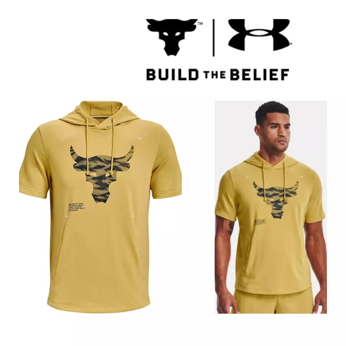 Yellow short outlet sleeve hoodie