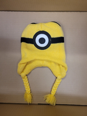 DESPICABLE MINIONS ME2 YELLOW REVERSIBLE BEANIE HAT 100% ORIGINAL