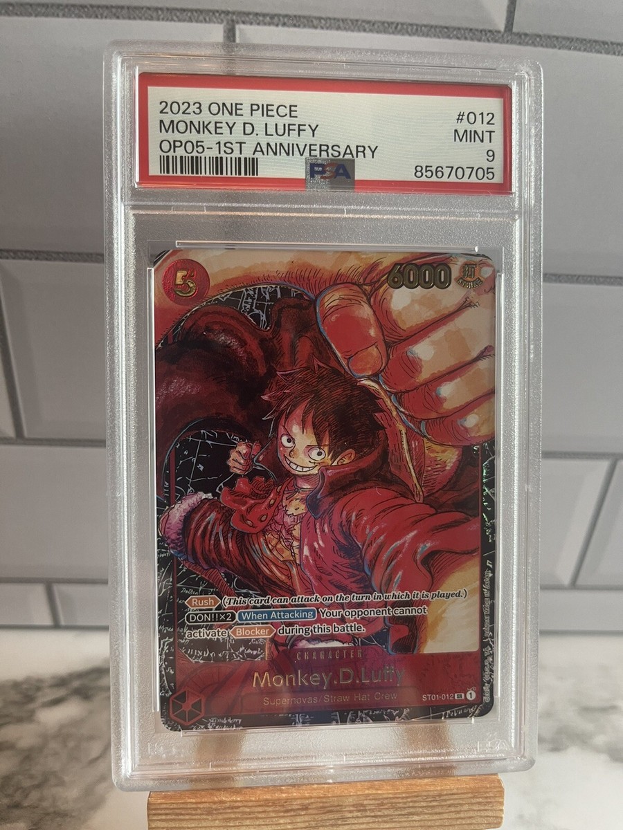 PSA 9 Monkey D Luffy 1st Anniversary English OP05 ST01-012