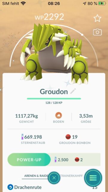 ✨Pokémon Go Pokémon Groudon Shiny✨
