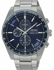 Seiko Solar Titanium Chronograph SSC365P1 Ssc365p Mens Watch for sale  online | eBay