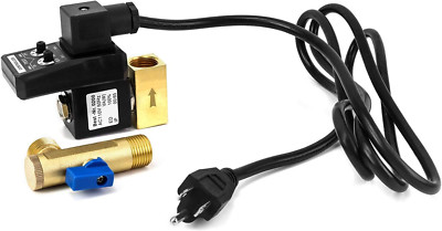 Automatic Timed Condensate Drain Valve, 1/2'' AC 110V 2-Way Direct-Acting Drain V