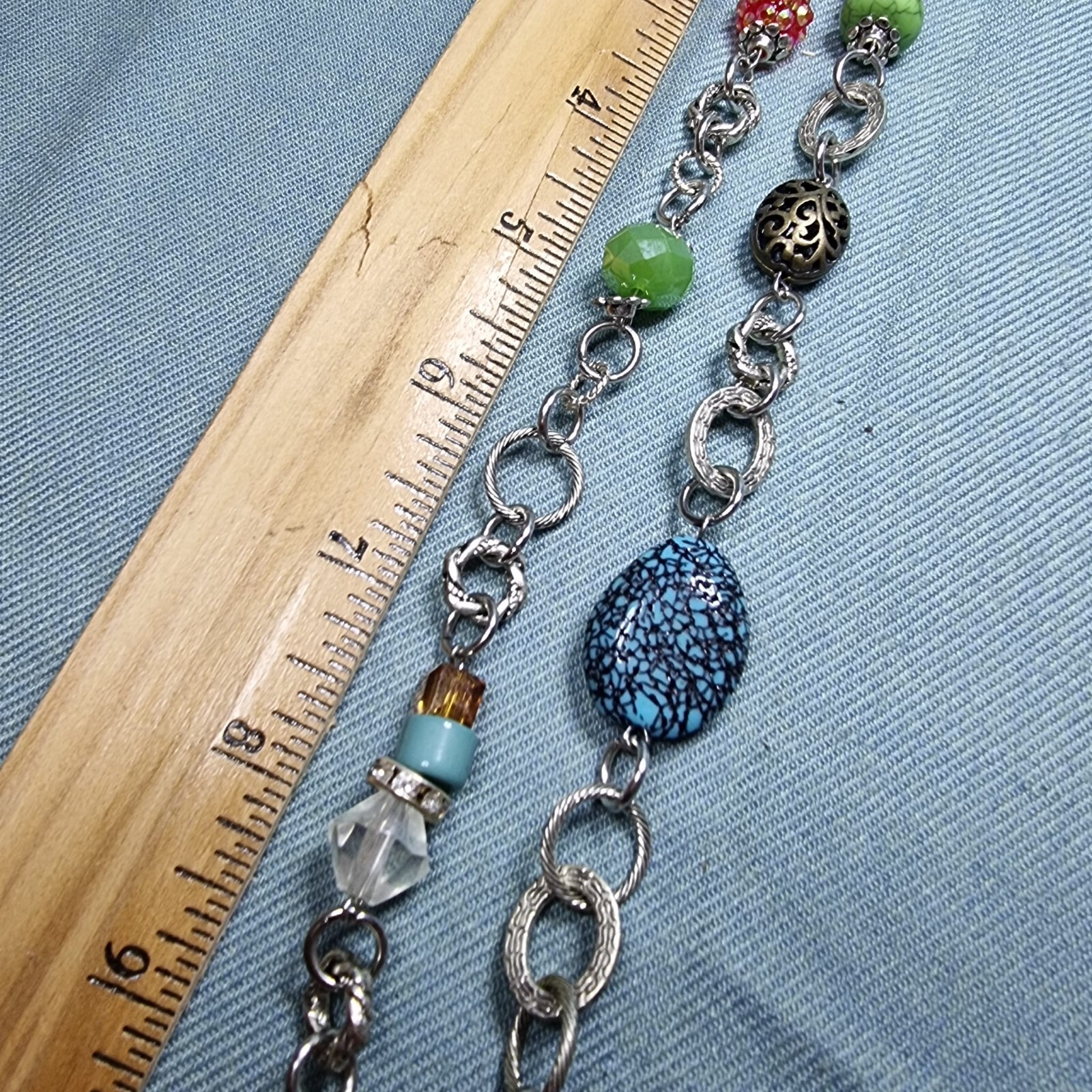 Funky Necklace Multicolor Toggle Closure - image 4