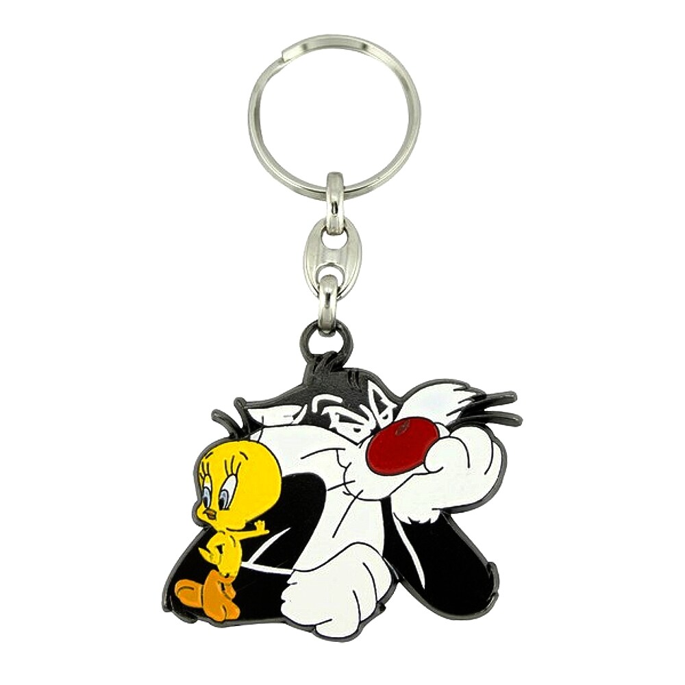 Warner Bros LKRL112 Looney Tunes Sylvester & Tweety Pie Enamel Licensed Keychain