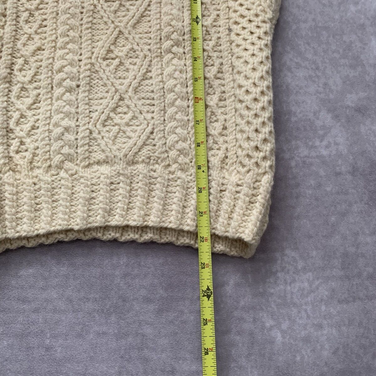 Vintage 60s 70s Pure New Wool Hand Knit Sweater Size 34 Vintage 60s 70s Pure New Wool Hand Knit Sweater Size 34