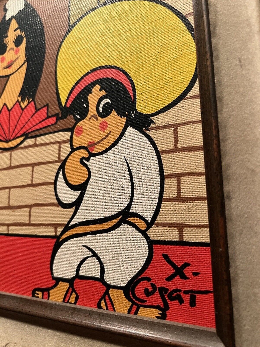 Xavier Cugat Original Screened Oil Lovers Leap 8x10 Hecho En