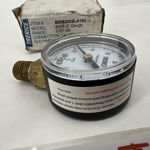 Trerice 800B2002LA100 D51112 2" Pressure Gauge 0-60 PSI - Picture 3 of 4