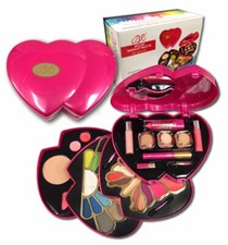 Kit de Maquillaje Doble Corazón Glamour Niña Color Paleta de Maquillaje Sombra de Ojos 43 Colores