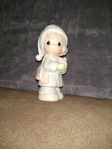 Precious Moments 1989 “May All Your Christmases Be White” Ornament EUC - Imagen 2 de 5
