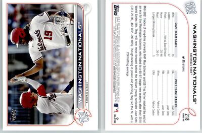 2022 Topps Washington Nationals Team Set - Factory Sealed 17