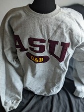 Vintage ASU Arizona State Dad Grey Sweatshirt Size Large