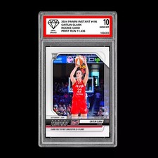 GRADED 10 CAITLIN CLARK #195 ROOKIE RC Card 2024 Panini Instant Indiana Fever
