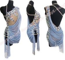 jz Handmade Women Samba Ballroom Swing Salsa Rumba Latin Dance Dress RHYTHM