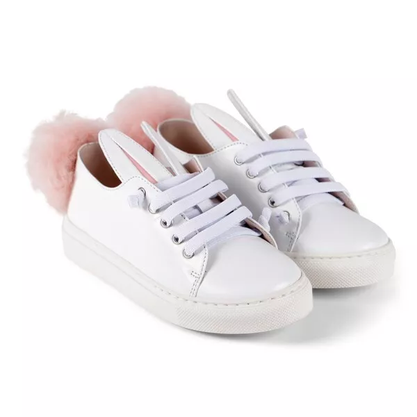 Minna Parikka Girls Bunny Ears Sneakers size 12C Pink Pom Pom eBay