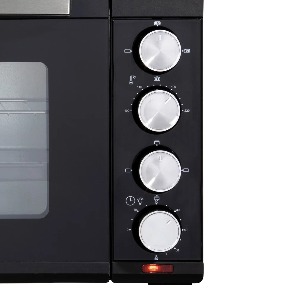 Daewoo 1500W 32L Electric Oven & 1000W + 600W Hot Plate Hobs 90-230° 60min Timer - Image 4 of 4