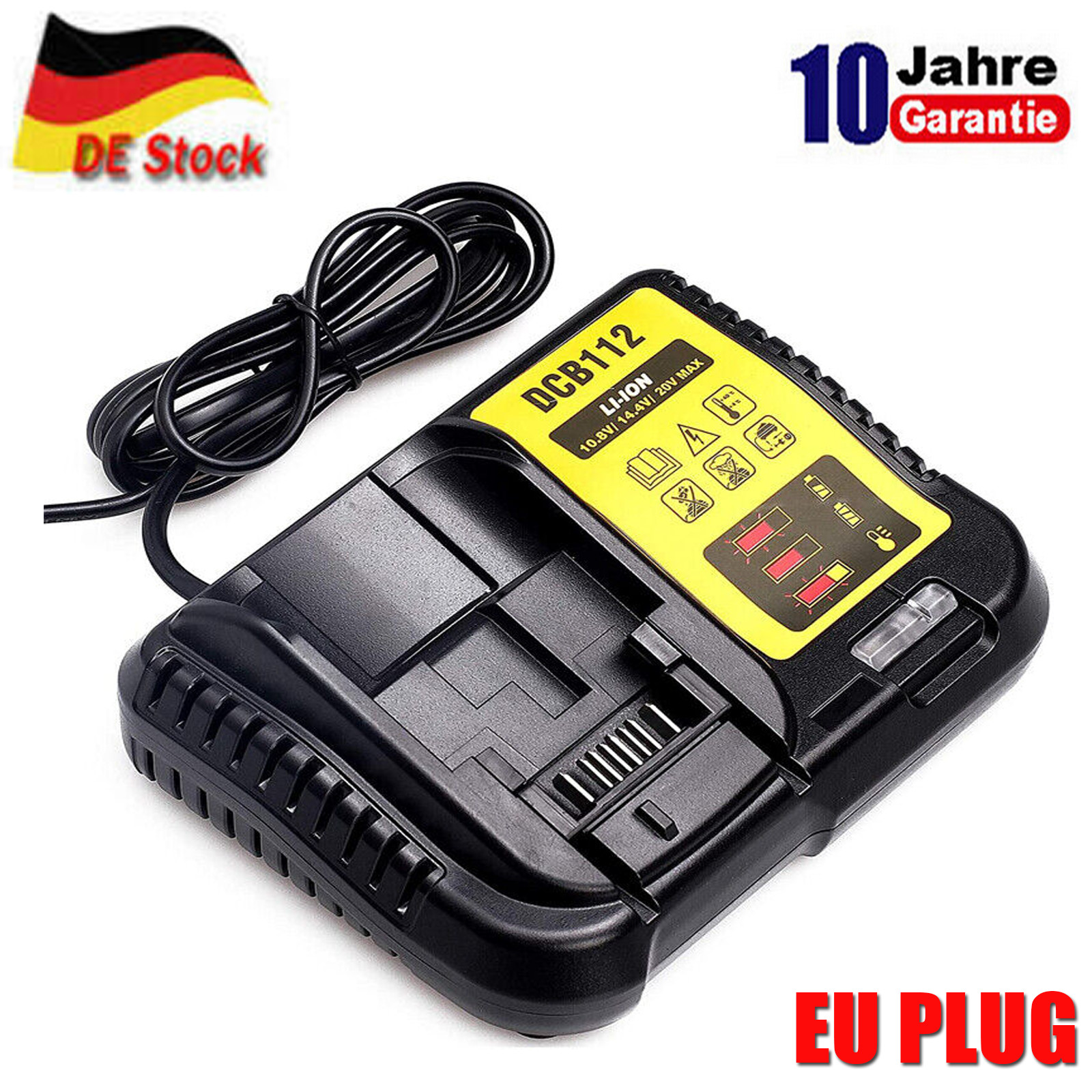 DCB112 Li-Ion Akku 3A Schnell ladegerät Für Dewalt DCB105 DCB101 DCB115