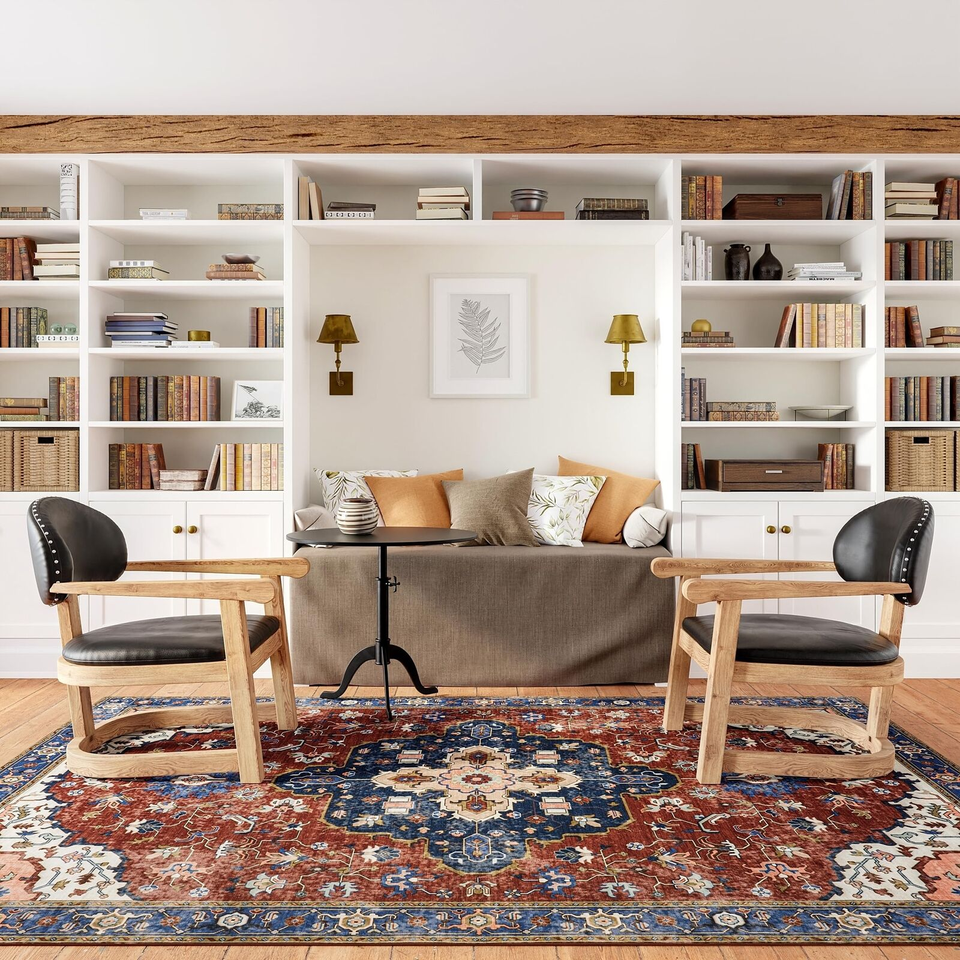 Rugs USA X Lauren Liess Amaryllis Medallion Machine Washable Area Rug