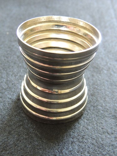 Lot de 6 coquetiers diabolo en métal. Design Vintage créateur. collection - Picture 2 of 4